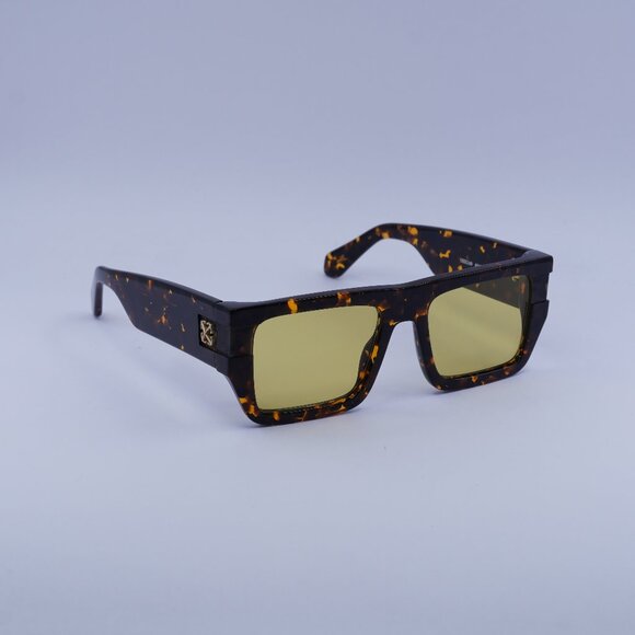 Off-White CHESTER 6062 Sunglasses Havana Square Frame, Camel Lenses - Picture 1 of 9